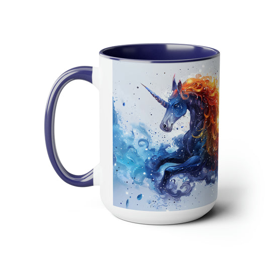 Unicorn Two-Tone Coffee Mugs, 15oz