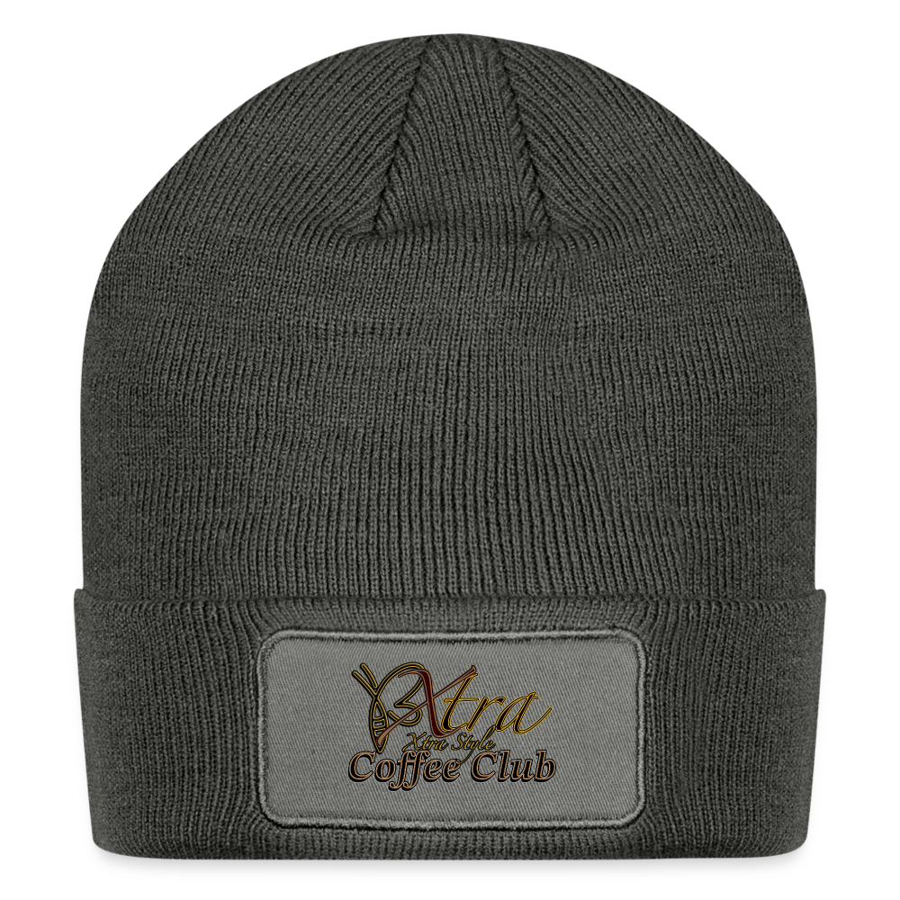 BX Branded Patch Beanie - charcoal grey